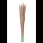 DERO Beauty Circle Natural and Pure Bamboo Seek Bass Jhadu/Brooms for Group Floor, Garden, Outdoor Cleaning - (Brown), Set of 2