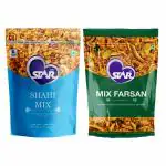 STAR 555 Shahi Mix & Mix Farsan Combo Pack | Crunchy & Spicy Indian Snack - 900 Gm ( Pack of 2 )