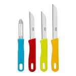 Rena Germany Vegetable Knife and Peeler Set - Multipurpose - Daily Use for Household & Kitchen (4 Piece Set) Pack of 2