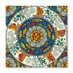 Tamatina Multicolor Mandala Art Rajasthani Mandalas Rm2 Traditional Art Canvas Painting - 60X60 Inch