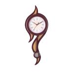 Chronikle Brown Wood Vertical Analog Home Decor Roman Numerals Pendulum Wall Clock With Sweep Movement