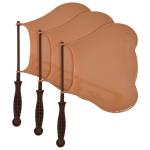 Kuber Industries Hand Fan | Plastic Hath Pankha | Hand Fan for Summer | Beejna for Natural Air | Caty Fan | Useful for Travel | Hand Fan for Cool Air | Pack of 3 | Brown