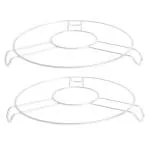 Chefkit Stainless Steel Chrome Plated Water Matka and Pot Stand | Multi-Purpose Stand for Home | Kitchen Rack, Plant stand (Set of 2)