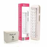 Robustt LED Emergency Light Rechargeable & Portable Lamp Cum Torch with Long Lasting Backup (Pack of 5)
