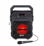 Zoook Rocker Thunder Bluetooth Party Speaker 20 watts with Karaoke Mic/TF/FM/Lights/USB/Party Speaker/TWS/Echo Control/Bluetooth Speaker/Portable Speaker/Outdoor (Black)