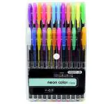 Qatalitic Set Of 24 Neon Fine Gel Pens Consisting Fluorescent, Metallic, Glitter, And Pastel Colour Pens For Diy Art &Amp; Crafts (Sketching, Drawing