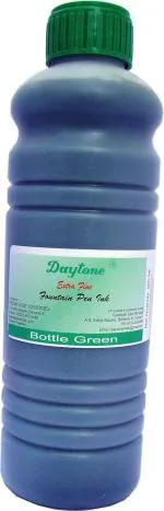 Daytone Extra Fine Fountain Pen Ink Bottle Green 500 Ml. Pack of 2