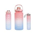 Bs Spy 3 Set Water Bottle with Motivational Time Marker Office, Home ,Fitness and Blue 1000 ml