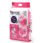 Papyrus Classic Toilet Roll Pack of 12 | Toilet Roll 2 Ply | Toilet Roll For Bathroom | Toilet Tissue Paper Roll | Toilet Paper Tissue Roll Family Pack 12-in-1 (12 Rolls) (400 Sheets Per Roll)