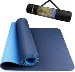 Strauss Blue Thermoplastic Elastomers Tpe Eco Friendly Dual Layer Yoga Mat