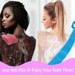 RBGIIT Silicon Bath Body Massager Scrubber Douuble Side Belt Bathroom Body Cleaner Scruber Pad AS Like sponges SB-786