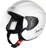 NOAX Nano Half Helmet White Glossy Motorbike Helmet (White Half Face Size M)