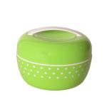 SAURA Insulated Apple Lunch Box with 1 Container Inside For kids - Set of 1 (Green)