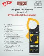 SPARK Instrument HTY DTT-266 1000 A AC Manual Ranging Clamp Multimeter (Yellow and Black)