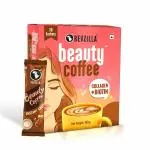 Bevzilla 30 Instant Beauty Coffee Infused with Marine Collagen, Biotin & Vitamin E Powder Sachets (30 X 5 Gram Sachets) Makes 30 Cups | 100% Arabica Coffee | Strong & Easy to Carry | Best for Espresso, Latte, Cappuccino