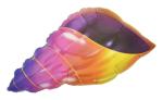 Jagmag Large Multicolor Sea Shell Conch Mylar Ocean Hawaii Summer Theme Foil Balloon