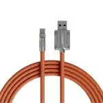 FONE CRAFT Type A to Type C Cable with Metal Connectors |22.5W Fast Charging and 480Mbps Data Transfer Speed |1.2m Silicone Cable, Sunset Orange