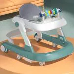StarAndDaisy Tiny Steps Baby Walker 2-in-1 Walker Infant & Baby Activity Walker -Seated or walk-Behind (Light Green)