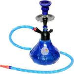 kraftynation Glass Hookah Pot Blue Fidora 14 inch Glass Hookah  (Blue)