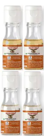 Golden Eagle Combo of Essence 2 x Strawberry, 2 x Pineapple Flavors, Liquid Food Essence