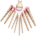 AVTY Diamond Pattern Unicorn Style Makeup Brush Set - Rose Gold (Pack of 11)