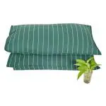 CRAZYWEAVES 100% Cotton Handloom Khadi Pillow Covers | Cotton Pillow Covers - Set of 2(Green)