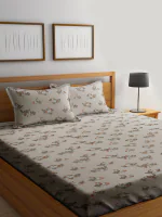 Elementary Pure Organic Cotton Unicorn Bedsheet with 2 Pillow Covers - Double Bed