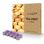 Aromahpure Scented Decorative Tealight Candles | Soy Wax Tealight Candle | 10 gm, 20 Pcs | Joyful Lavender Smokeless Candles | 4 hours Burning Time Guaranteed | For Home Decoration & Celebration