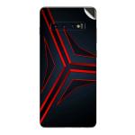 GADGETSWRAP Printed Vinyl Skin Sticker for Samsung Galaxy S10 Plus - Red Black Abstract