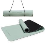 HealthSense Yoga Mat for Women & Men with Carry Rope, TPE Material YM 601 (SAGE & BLACK)