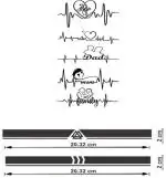 Ordershock Waterproof Mom Dad and Family with Hand Band Temporary Body Tattoo (Pack of 2)