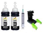 ANG Ink Suction Tool Kit for Canon 810, 811, 810 XL, 811 XL, 47, 57, 745, 746, 745 XL & 746 XL with Black Ink Bottle 100ML X 2 Single Color Ink Cartridge (Black)