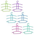 MAPPERZ 3 Layer Fish Bone Shape Clothing Storage Hanger/ Wardrobe Storage Organizer - Pack of 6