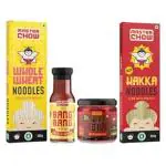 Masterchow Spicy Chowmein Pack Extra Spicy 2X Chilli Oil Dip With Healthy Whole Wheat Noodles (Pack Of 4)