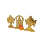 DARIDRA BHANJAN - Metal Tirupati Balaji Yantra Shankh Chakra Tilak Namah Symbol Gold Plating Antique Decorative for Home & Office Table Showpiece Figurines.