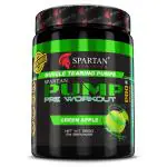 Spartan Nutrition Pump Pro Pre-workout with Caffeine - 120mg, L-Taurine -500 mg,- 360g (Green Apple)
