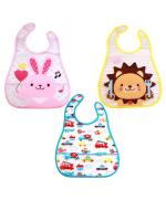 Adore Baby Washable And Reusable Bibs Pack of 3 (Color & Print May Vary)
