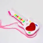 Kids Mandi Musical Mini Guitar Toy with Musical Rhymes Sound and 3D Light Battery Operated Musical Instruments Lighting Toys for Kid and Toddlers (Multicolour)