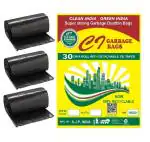 C I - garbage bags C I - Garbage Bags/Dustbin Bags/Trash Bags - Medium - 19X21 Inches - Pack Of 3, Black - (30 Bags Per Roll, plastic) (90 Bags)