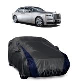 SHIVRAT Presents Semi Waterproof and Dustproof Car Body Cover Compatible With Rolls Royce Phantom All Variants_Grey & Blue design With Mirror Slots