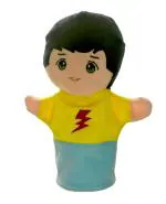 Elfactory Multicolor Velvet Educational Storytelling Family Boy Hand Puppet - 10 Inch