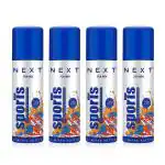NEXT Sports No Gas Deodorant Spray: A Duo of Confidence and Freshness - 4 Luxurious 50ml Packs Deodorant Spray - For Men & Women (200 ml, Pack of 4)