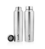 BRODEES NEER Stainless Steel Water Bottle 1000 ml| Refrigerator Bottle| Pack of 2 Pcs