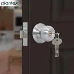 Plantex Door Locks for Bedroom/Main Door Lock/Cylindrical Lock Set Door Lock for Home Office Hotel (Matt Finish)
