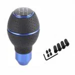 Huuso Car 5 Speed Manual Transmission Gear Shift Knob Momo Silicone-Blue With 4 Adapters And Allen Screws Compatible With Mahindra Xuv 400
