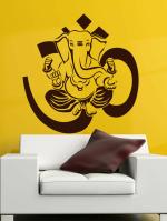 Trends on Wall Brown Vinyl Lord Ganesha Wall Sticker 61 cm