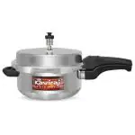 KAVIRAJ Friendly Regular Pressure Pan Junior with Lid | Aluminium | With Induction Base | 3.5L