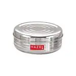 HAZEL Stainless Steel Big Container | Round Steel Container For Kitchen | Steel Storage Containers For Kitchen | Big Steel Dabba of Capacity 1500 ml