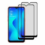Kite Digital Oppo A1K/C2 Matte Finish (Black) Tempered Glass Screen Protector with Edge to Edge Coverage - Easy Installation Kit (Pack of 2)