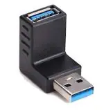 fdealz Angled USB 3.0 Adapter 90 Degree USB Connector Extender Type A Male to Type A Female 1 Pieces